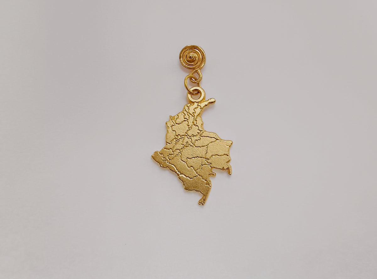 🌀 Aretes grandes mapa Colombia