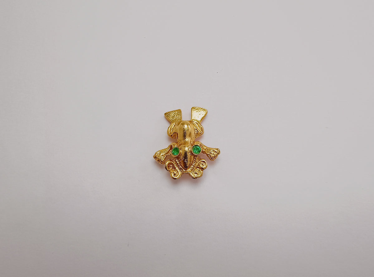 🐸 Topos Circonita cúbica Rana Dorada cultura Tayrona