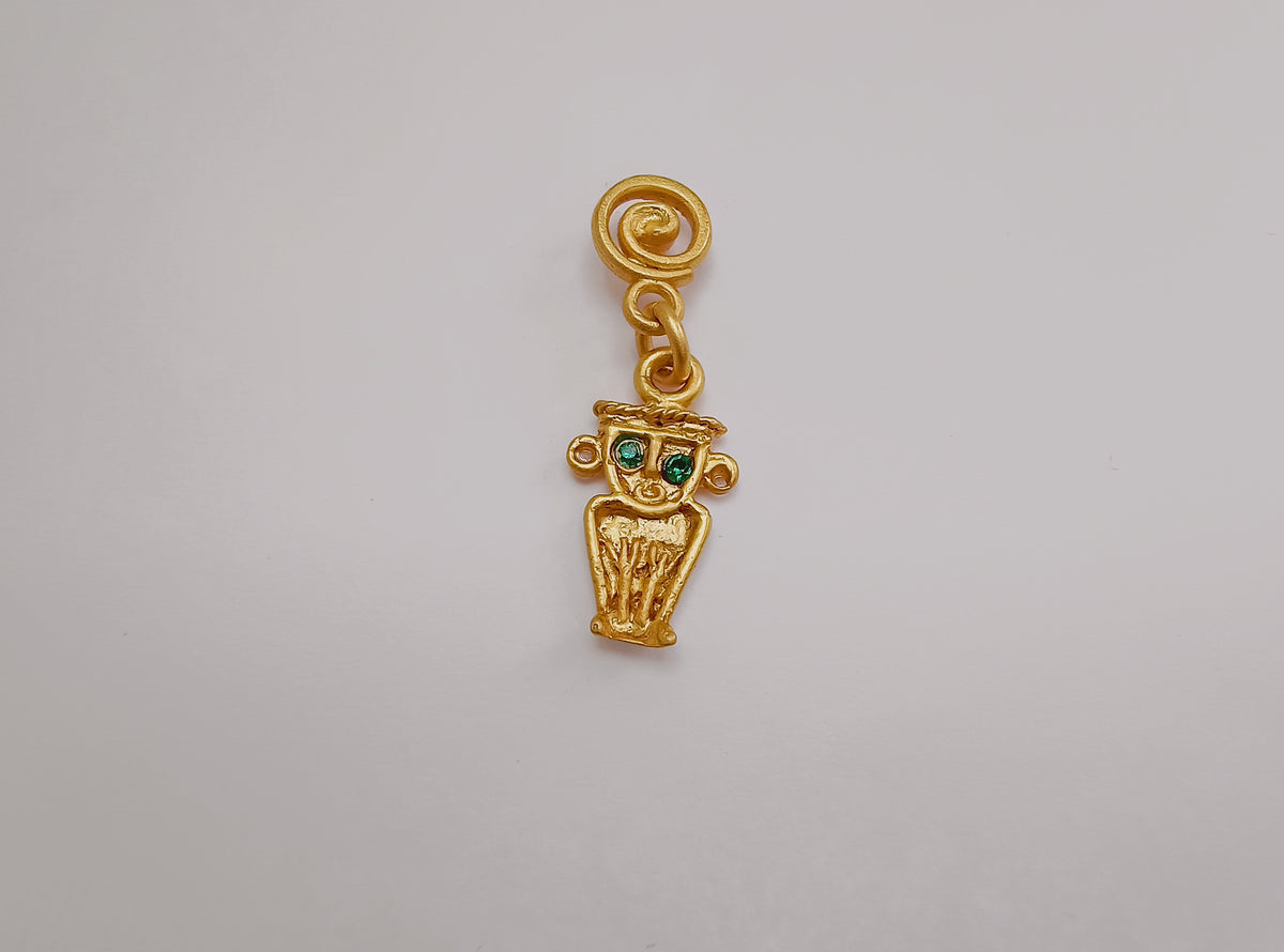 🌊 Aretes Circonita cúbica Tunjo Cultura Muisca