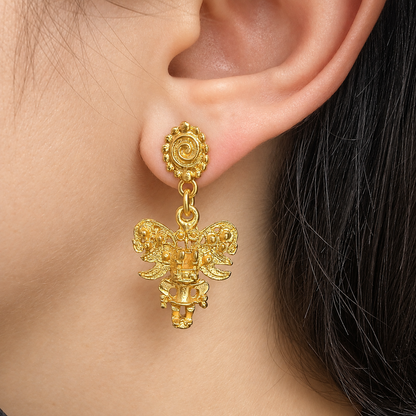 🦇 Aretes Hombre Murciélago cultura Tayrona