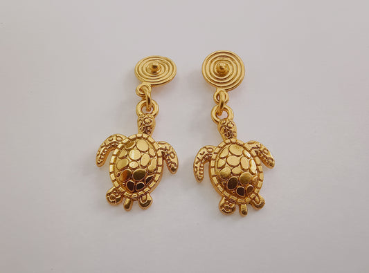 🐢 Aretes Tortuga cultura Quimbaya