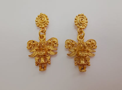 🦇 Aretes Hombre Murciélago cultura Tayrona