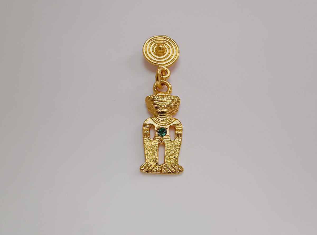 ✨Aretes Circonita cúbica Tunjo cultura Muisca