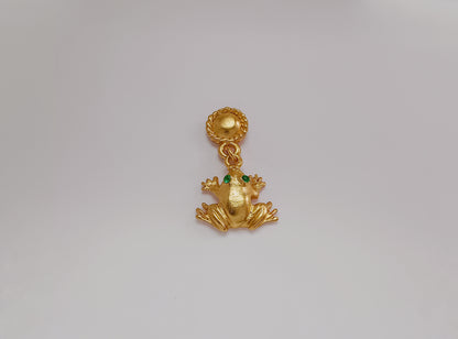🐸 Aretes Circonita cúbica Rana