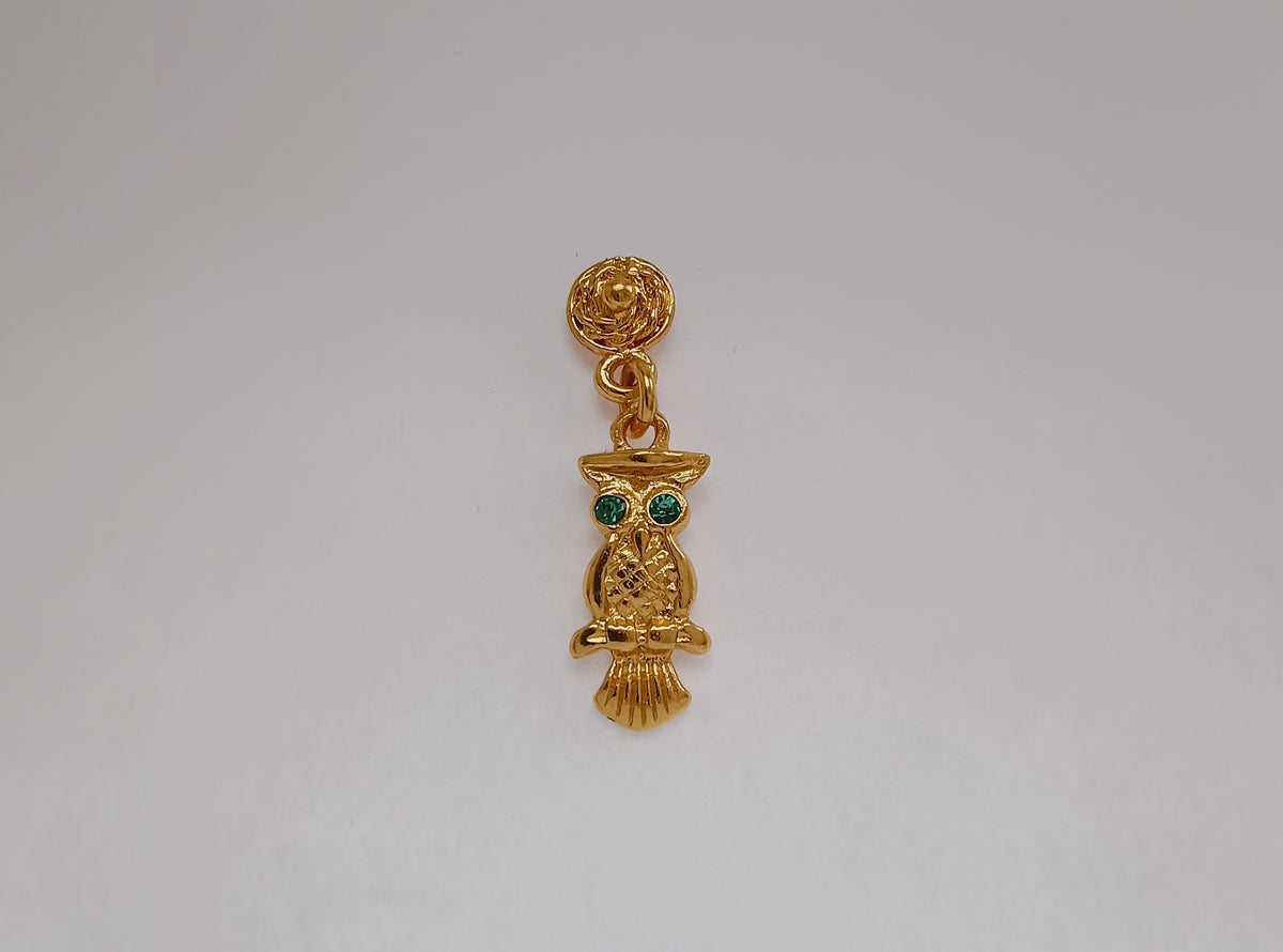 🦉Aretes Circonita cúbica Lechuzón