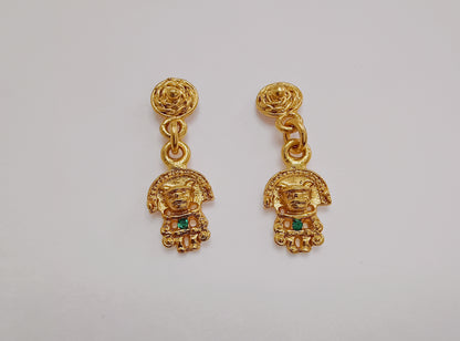 ✨ Aretes Circonita cúbica Cacique Tayrona