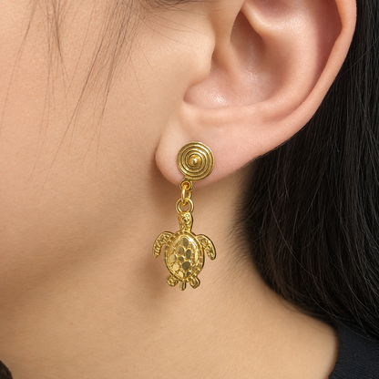 🐢 Aretes Tortuga cultura Quimbaya